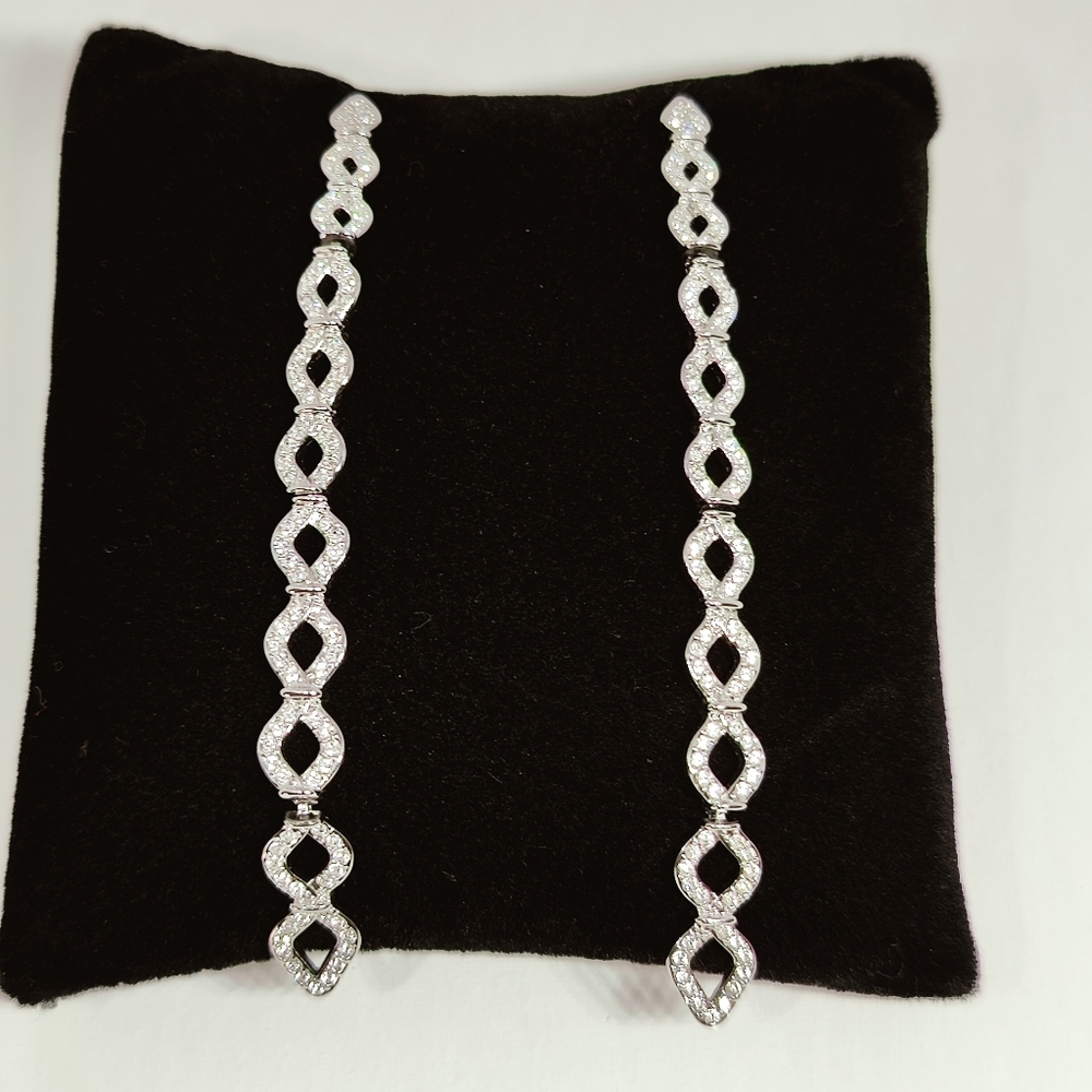 Swarovski Crystal Long Post Earrings